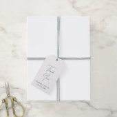 シンプルBlue Scriptありがとうござ結婚う ギフトタグ (より糸付き)