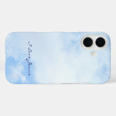 シンプルBlue Sky Photo I Love Jesus Christian Case-Mate iPhoneケース (裏面 (横))