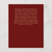 シンプルBODA結婚の文字スペインののみInv (裏面)