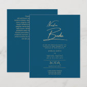 シンプルBODA結婚の文字スペインののみInv (正面/裏面)