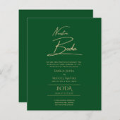 シンプルBODA結婚の文字スペインののみInv (正面/裏面)