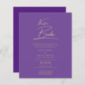 シンプルBODA結婚の文字スペインののみInv (正面/裏面)