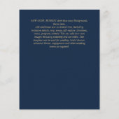 シンプルBODA結婚の文字スペインののみInv チラシ (裏面)