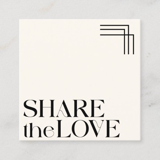 シンプルBohoエレガント白黒紹介カード 紹介カード (正面)