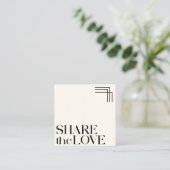 シンプルBohoエレガント白黒紹介カード 紹介カード (スタンド正面)