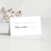 シンプルBohoテーエレガントブル番号カード プレイスカード