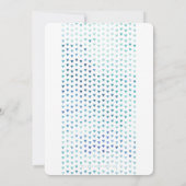 シンプルBOHO結婚の角モダン形ブルー 招待状 (裏面)