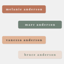 シンプルBoho防水カラフル名ラベル