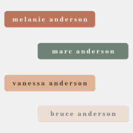 シンプルBoho防水カラフル名ラベル ラベル