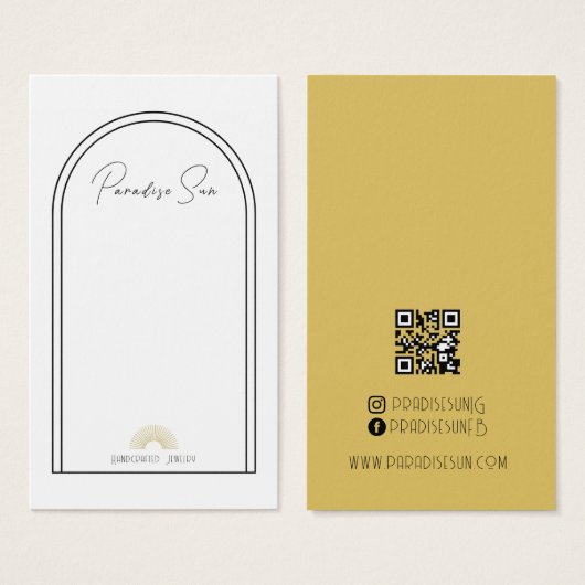 シンプルBoho Business Earringディスプレイカード (正面&裏面)