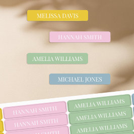 シンプルBoho Color Kids防水名ラベル ラベル