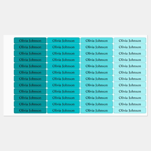 シンプルBoho Rainbow Kids防水名ラベル ラベル (シート)