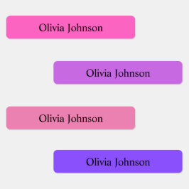 シンプルBoho Rainbow Kids防水名ラベル ラベル