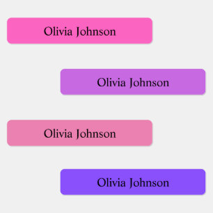 シンプルBoho Rainbow Kids防水名ラベル ラベル