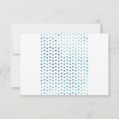 シンプルBOHO RSVP三角形パタモダンーン青 出欠カード (裏面)