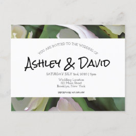 シンプルBoho Scriptの結婚ポストカード インビテーションポストカード