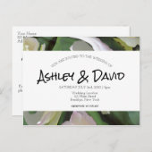 シンプルBoho Scriptの結婚ポストカード インビテーションポストカード (正面/裏面)