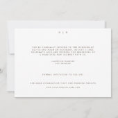 シンプルBoho Wildflower日付のカー結婚ドを保存 セーブザデート (裏面)