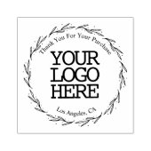 シンプルBotanicalロゴを追加お買い求め ラバースタンプ (インプリント)