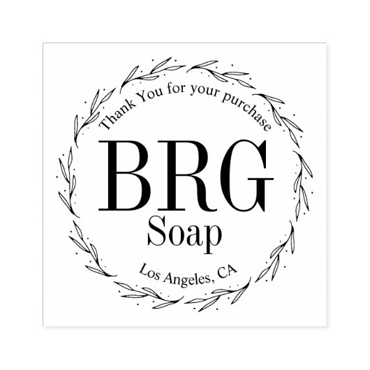 シンプルBotanical Monogramご購入ありがとうございます ラバースタンプ (インプリント)