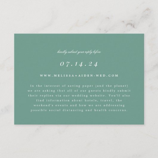 シンプルBranchのオ結婚ンラインRSVPおよび情報カード セーブザデート (正面)