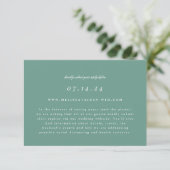 シンプルBranchのオ結婚ンラインRSVPおよび情報カード セーブザデート (スタンド正面)