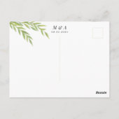 シンプルBranchの結婚写真ありがとう ポストカード (裏面)