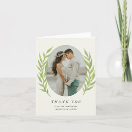 シンプルBranchの結婚写真お礼 サンキューカード