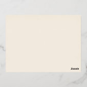 シンプルBranch日付カードの保存 箔シーズンポストカード (裏面)