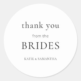 シンプルBrides Lesbian'sからありがとう結婚 ラウンドシール