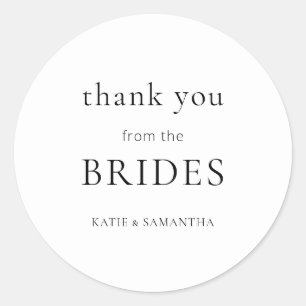 シンプルBrides Lesbian'sからありがとう結婚 ラウンドシール