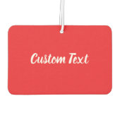 シンプルBrightスクリプ赤と白ト文字テンプレート カーエアーフレッシュナー (裏面)