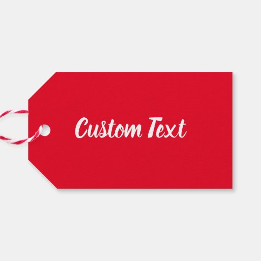 シンプルBrightスクリプ赤と白ト文字テンプレート ギフトタグ (裏面横)