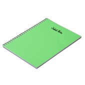 シンプルBright Green個人書名 ノートブック (左側)
