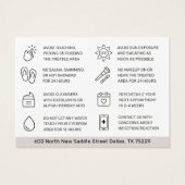 シンプルBrow Tint After Care Instructionsカード (裏面)