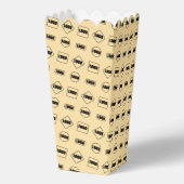 シンプルBrown Black Repeat Businessロゴパターン フェイバーボックス (裏面)