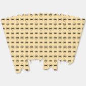 シンプルBrown Black Repeat Businessロゴパターン フェイバーボックス (見開き)