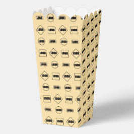 シンプルBrown Black Repeat Businessロゴパターン フェイバーボックス