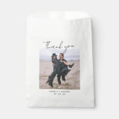 シンプルBudget結婚s Thank you Script Photo フェイバーバッグ (正面)