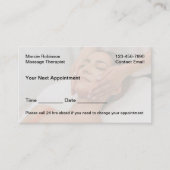 シンプルBudget Massage Businessアポイントメントカード 名刺 (正面)