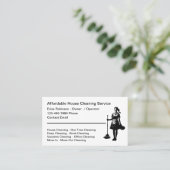 シンプルBudgethouse Cleaning Business Card 名刺 (スタンド正面)