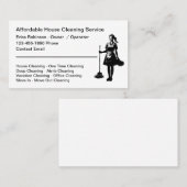 シンプルBudgethouse Cleaning Business Card 名刺 (正面/裏面)