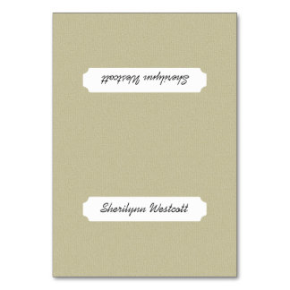 シンプルBurlap Tented座席表と名前テンプレート テーブルナンバー