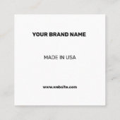 シンプルBUSIミニマルにロゴのカスタム文字を追加 コーリングカード (裏面)