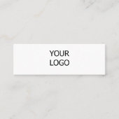 シンプルBUSIミニマルにロゴのカスタム文字を追加 スキニー名刺 (正面)