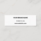 シンプルBUSIミニマルにロゴのカスタム文字を追加 スキニー名刺 (裏面)