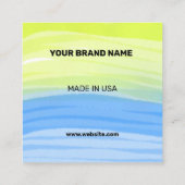 シンプルBUSIミニマルにロゴのカスタム文字を追加 スクエア名刺 (裏面)