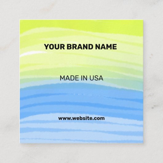 シンプルBUSIミニマルにロゴのカスタム文字を追加 スクエア名刺 (裏面)