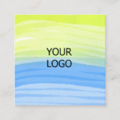 シンプルBUSIミニマルにロゴのカスタム文字を追加 スクエア名刺 (正面)