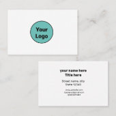 シンプルBUSIミニマルにロゴのカスタム文字を追加 名刺 (正面/裏面)